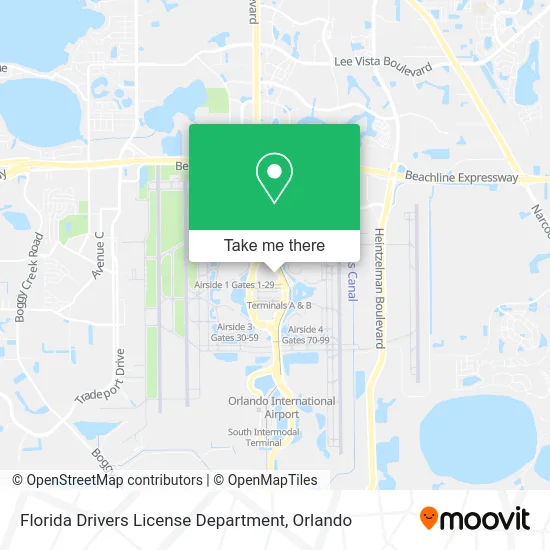 Florida Drivers License Department map
