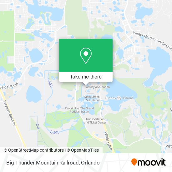 Big Thunder Mountain Railroad map