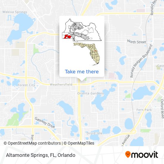 Altamonte Springs, FL map