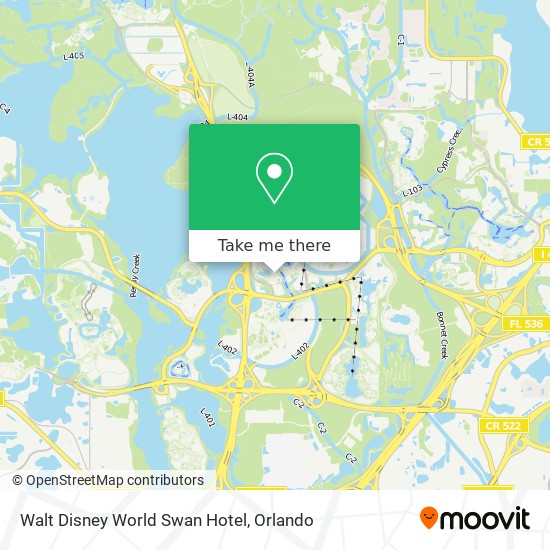 Walt Disney World Swan Hotel map