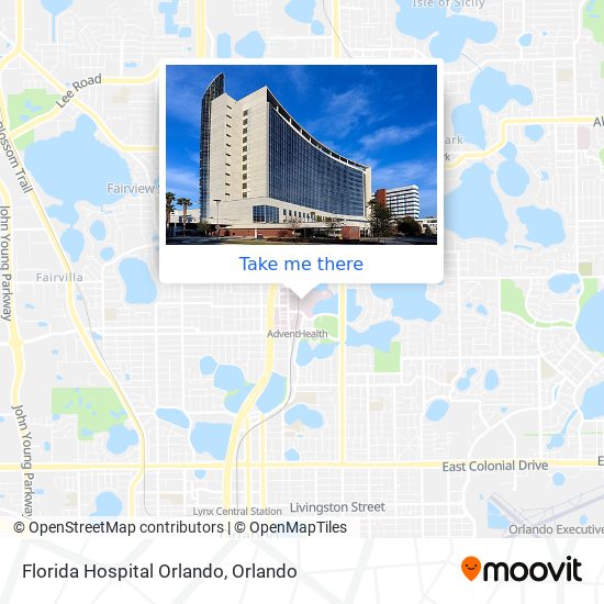 Florida Hospital Orlando map