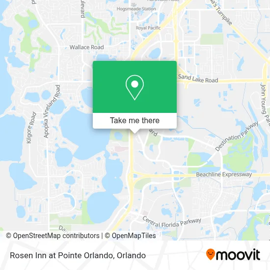 Rosen Inn at Pointe Orlando map