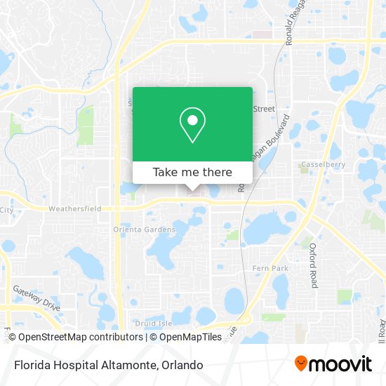 Florida Hospital Altamonte map
