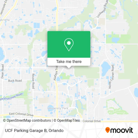 UCF Parking Garage B map