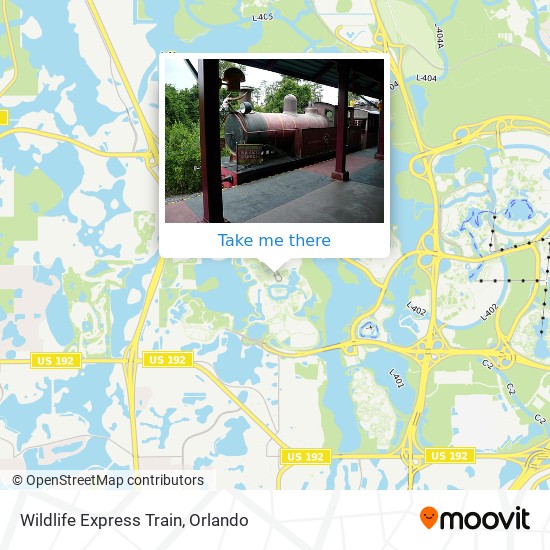 Mapa de Wildlife Express Train