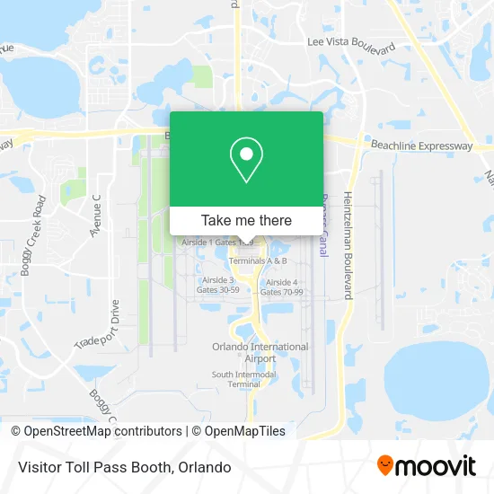 Visitor Toll Pass Booth map