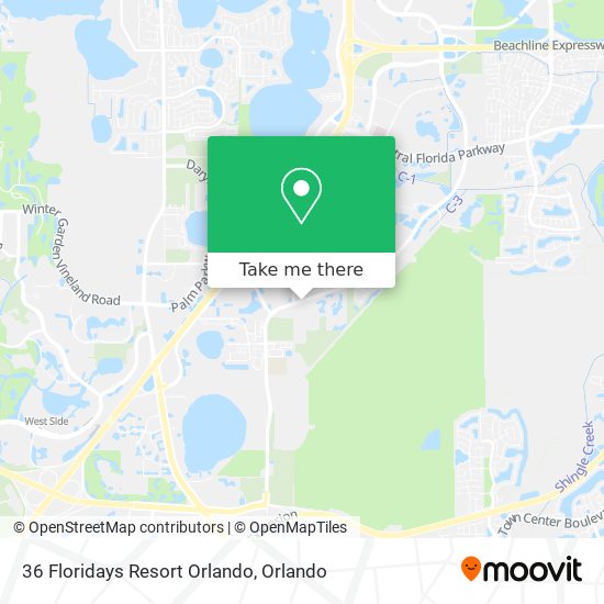 Mapa de 36 Floridays Resort Orlando