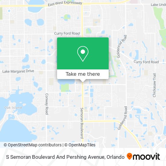 S Semoran Boulevard And Pershing Avenue map