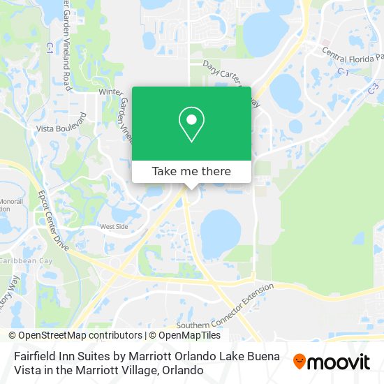 Fairfield Inn Suites by Marriott Orlando Lake Buena Vista in the Marriott Village map