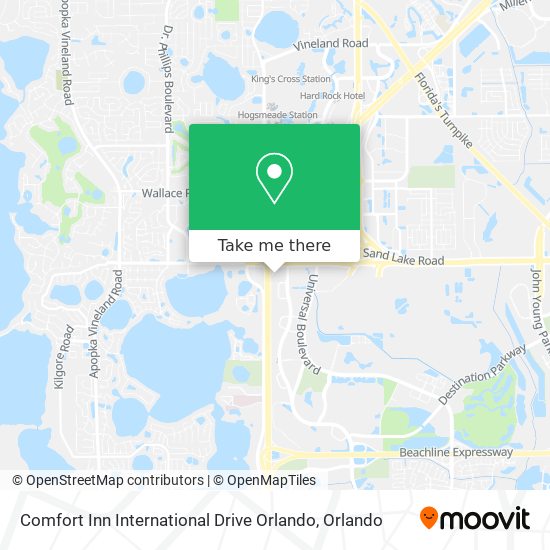 Comfort Inn International Drive Orlando map