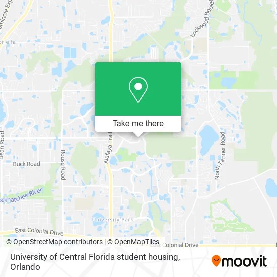 Mapa de University of Central Florida student housing
