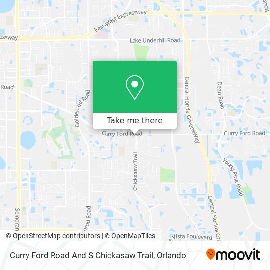 Curry Ford Road And S Chickasaw Trail map