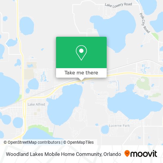 Mapa de Woodland Lakes Mobile Home Community