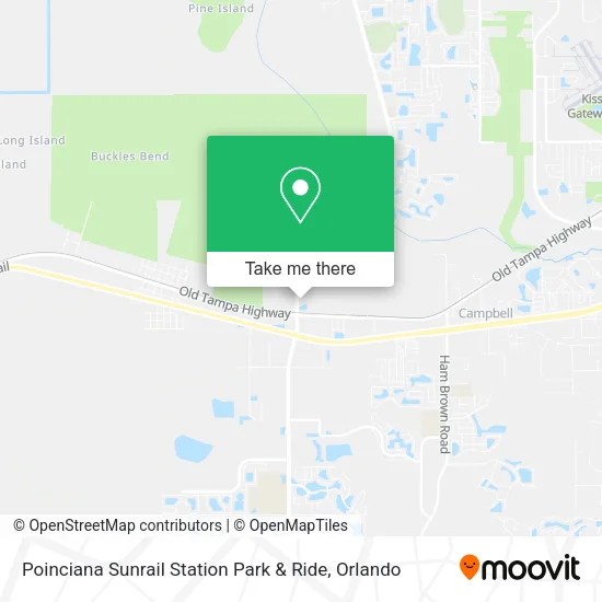 Mapa de Poinciana Sunrail Station Park & Ride
