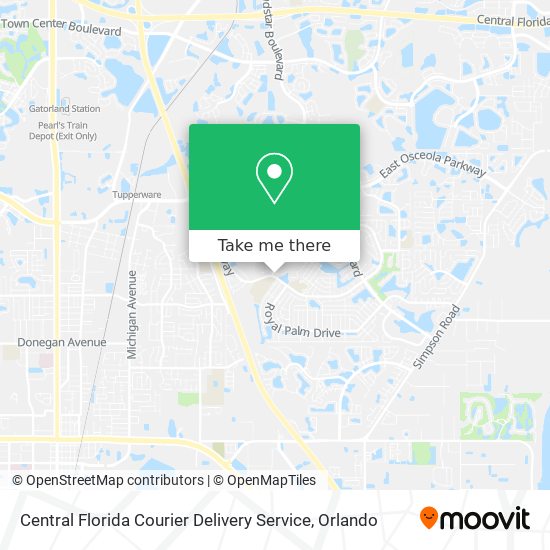 Central Florida Courier Delivery Service map