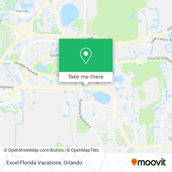 Excel Florida Vacations map