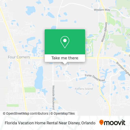 Florida Vacation Home Rental Near Disney map