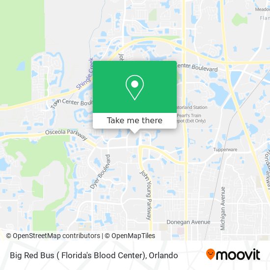 Mapa de Big Red Bus ( Florida's Blood Center)