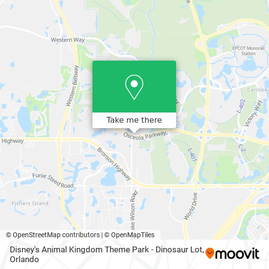 Mapa de Disney's Animal Kingdom Theme Park - Dinosaur Lot