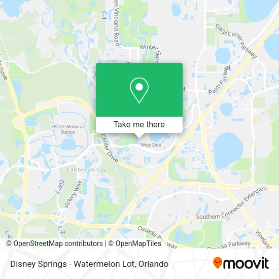 Disney Springs - Watermelon Lot map