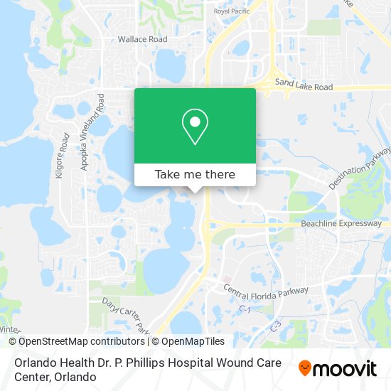 Orlando Health Dr. P. Phillips Hospital Wound Care Center map