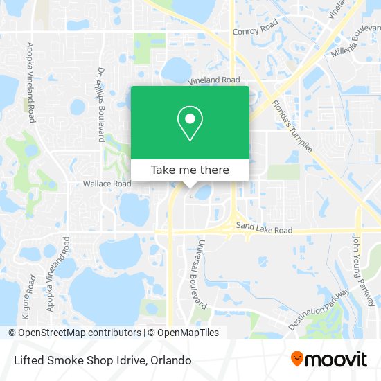 Lifted Smoke Shop Idrive map