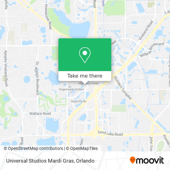 Mapa de Universal Studios Mardi Gras