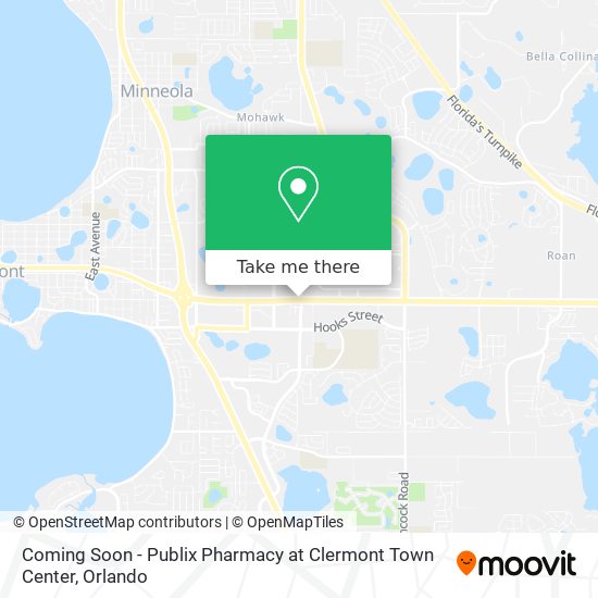 Mapa de Coming Soon - Publix Pharmacy at Clermont Town Center