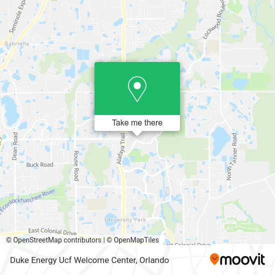 Mapa de Duke Energy Ucf Welcome Center