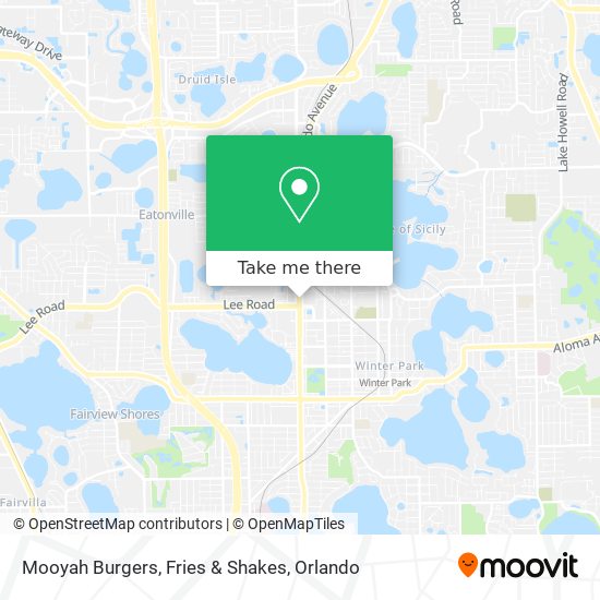 Mooyah Burgers, Fries & Shakes map