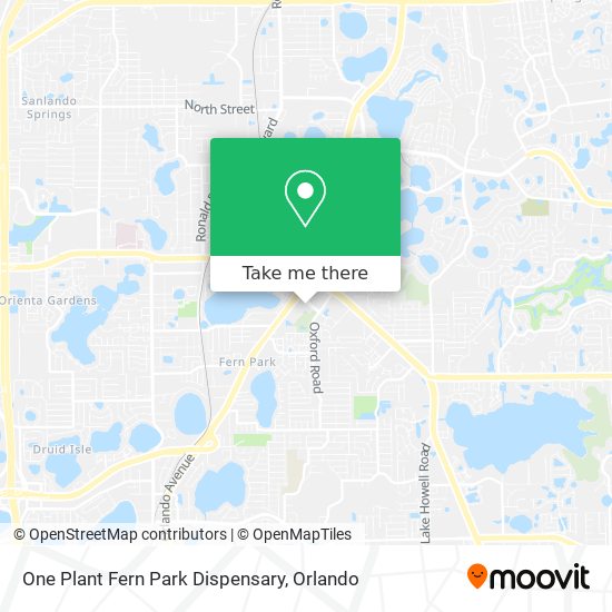 One Plant Fern Park Dispensary map