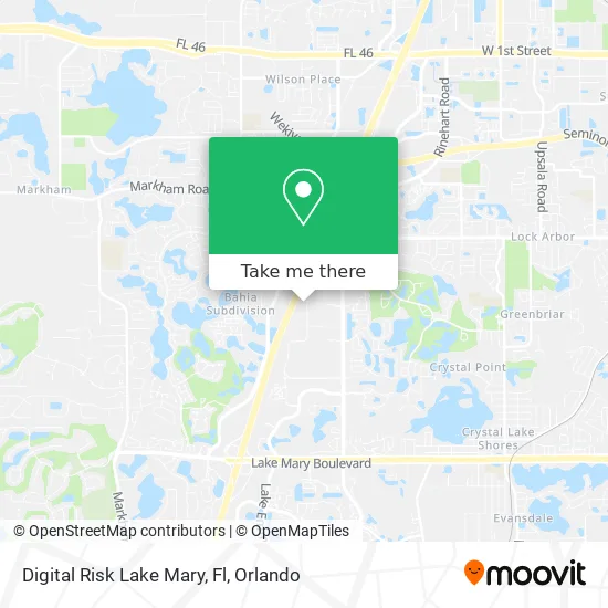 Digital Risk Lake Mary, Fl map
