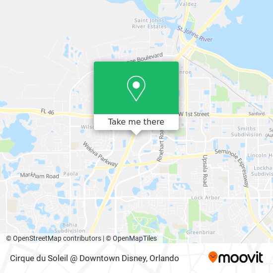 Mapa de Cirque du Soleil @ Downtown Disney