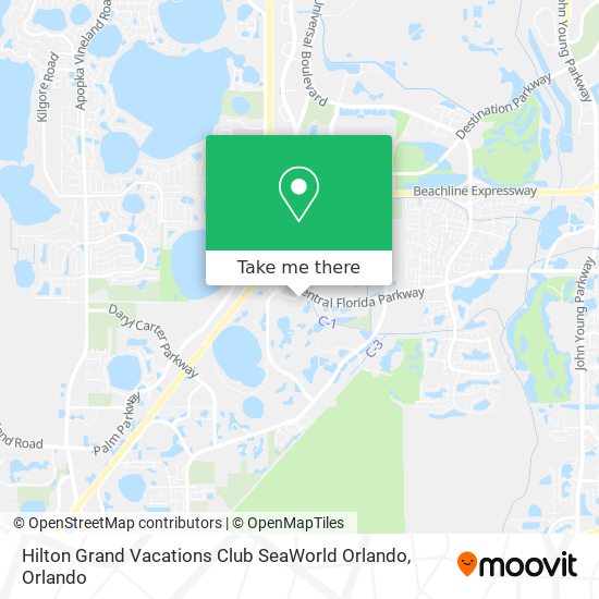 Mapa de Hilton Grand Vacations Club SeaWorld Orlando