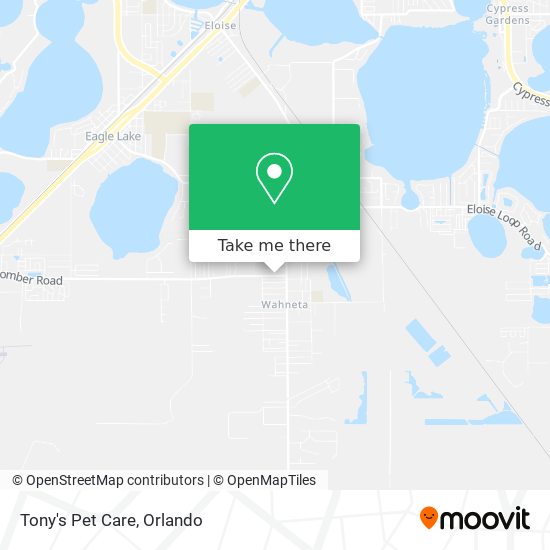 Tony's Pet Care map