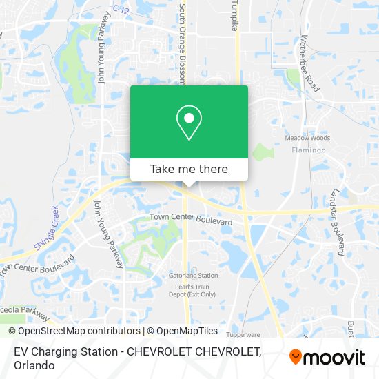 Mapa de EV Charging Station - CHEVROLET CHEVROLET