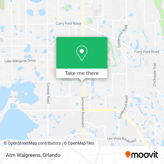 How to get to Atm Walgreens in Orlando by Bus or Train?