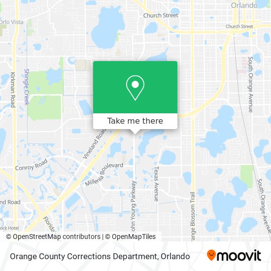 Orange County Corrections Department map