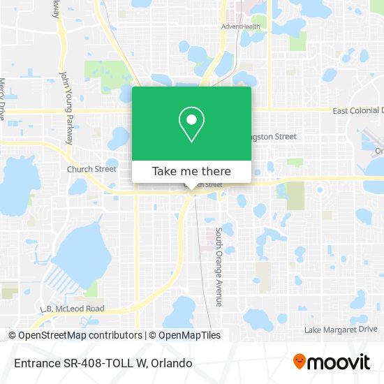 Entrance SR-408-TOLL W map