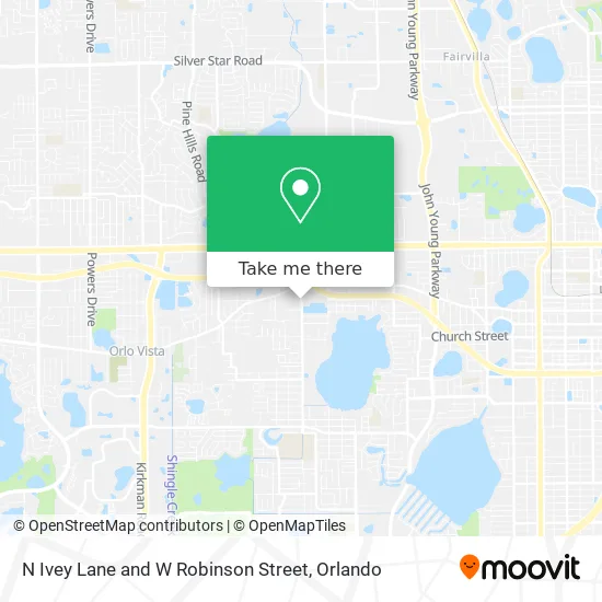 N Ivey Lane and W Robinson Street map