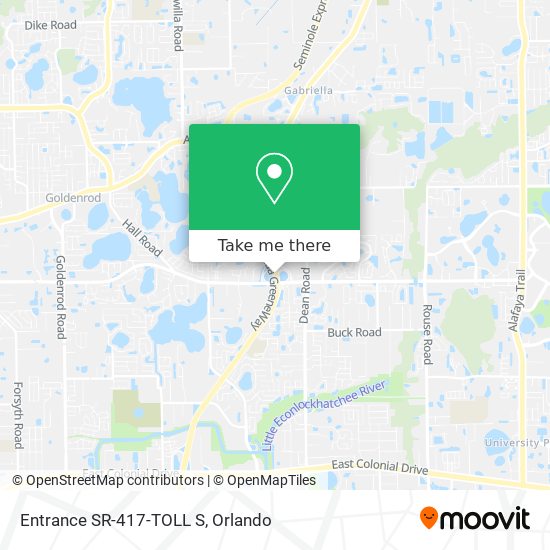 Entrance SR-417-TOLL S map