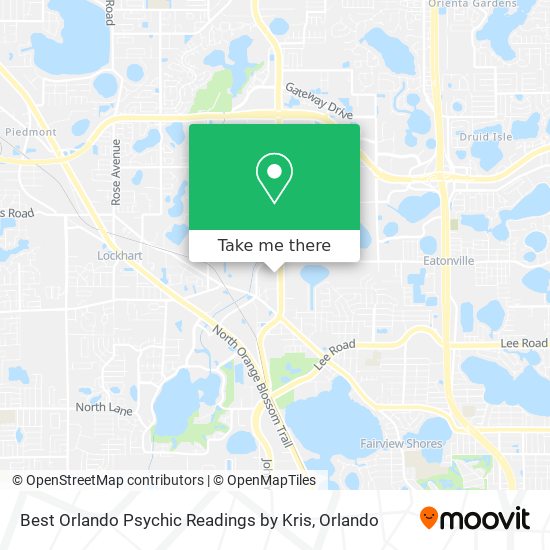 Best Orlando Psychic Readings by Kris map