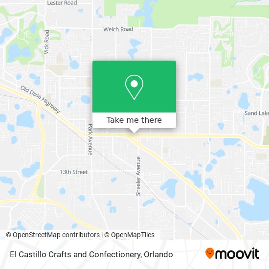 El Castillo Crafts and Confectionery map