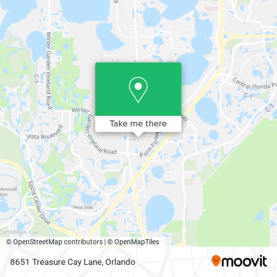 Mapa de 8651 Treasure Cay Lane
