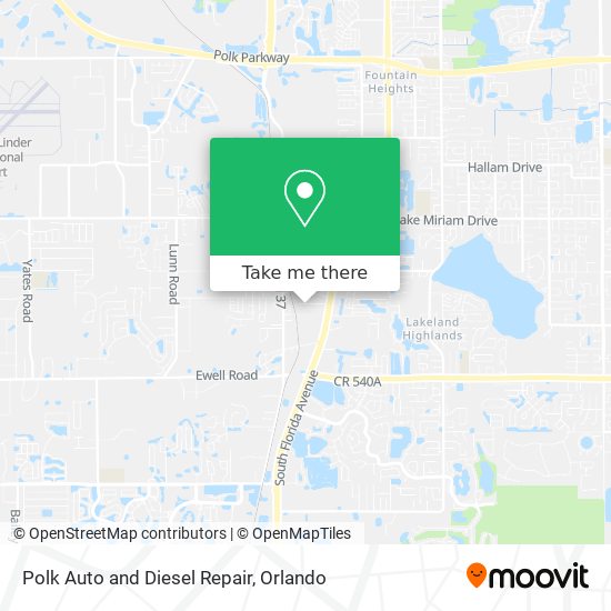 Mapa de Polk Auto and Diesel Repair