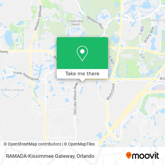 RAMADA-Kissimmee Gateway map