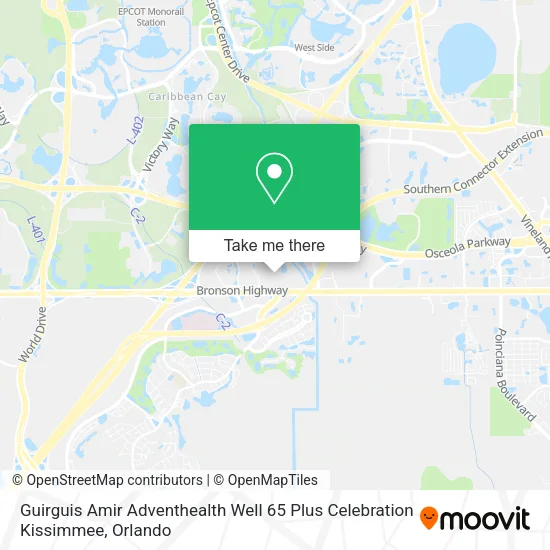 Mapa de Guirguis Amir Adventhealth Well 65 Plus Celebration Kissimmee