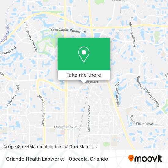 Mapa de Orlando Health Labworks - Osceola