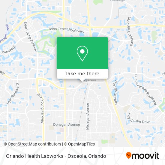 Orlando Health Labworks - Osceola map