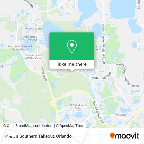P & J's Southern Takeout map